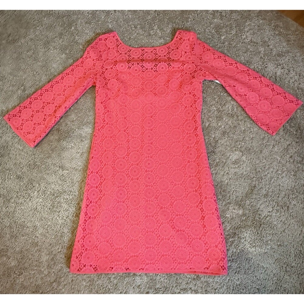 LILLY PULITZER Topanga Lace Coral Lined Dress Women’s Size Small NWT